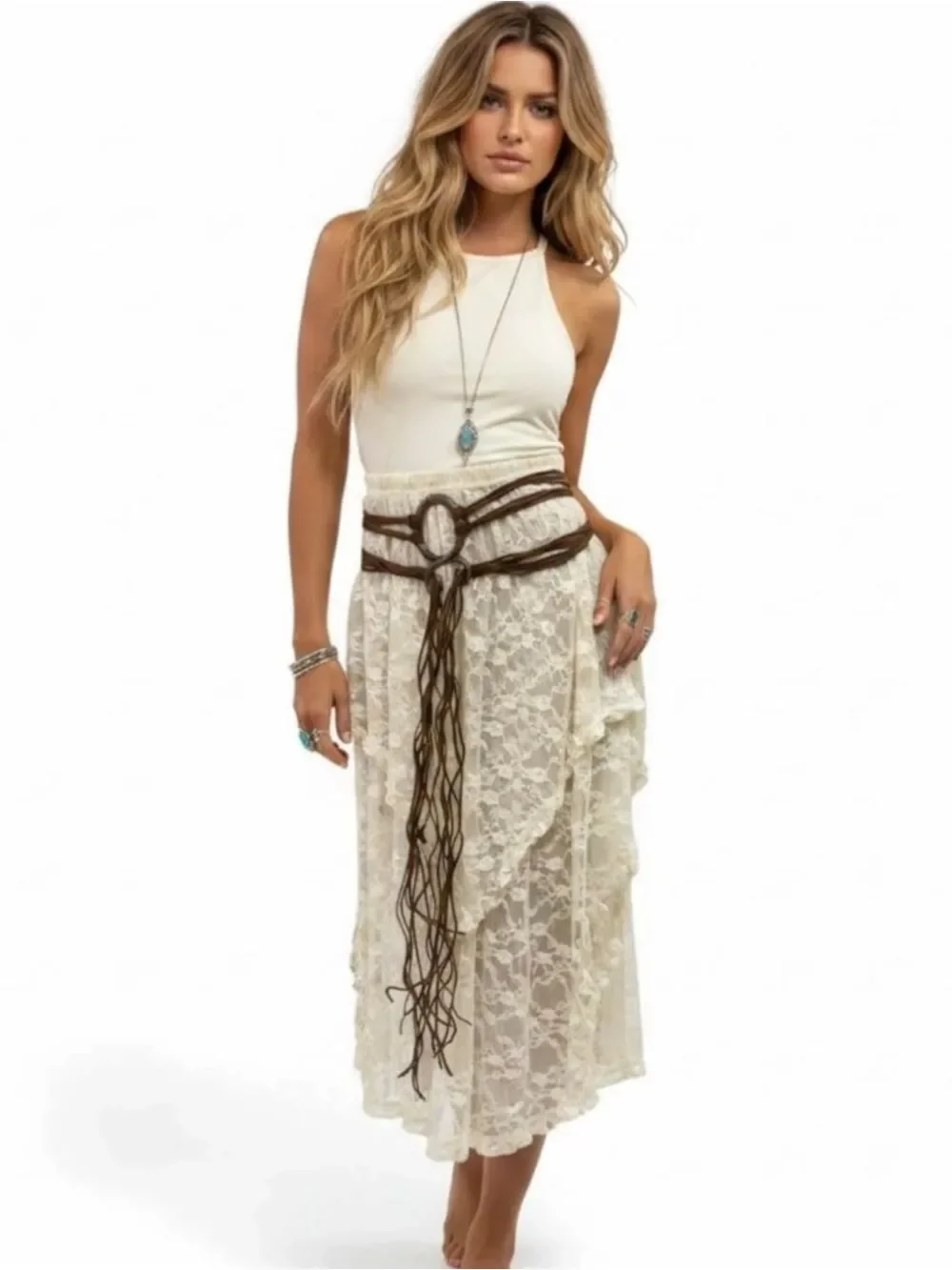 Witch Knot Long Rope Belt NWT Viking Medieval Celestial
